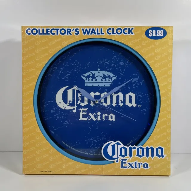 Corona Extra Beer Cerveza 12” Collector’s Wall Clock 2006 Modelo New Old Stock