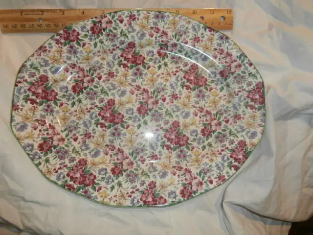 England Floral Chintz Small Platter English Cottage