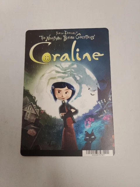 Coraline  BLOCKBUSTER SHELF DISPLAY DVD BACKER CARD ONLY 5.5"X8"