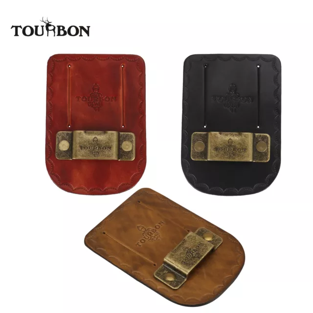 TOURBON Tool Work Holder Leather Tape Measure Belt Clip Holster Choose Colour