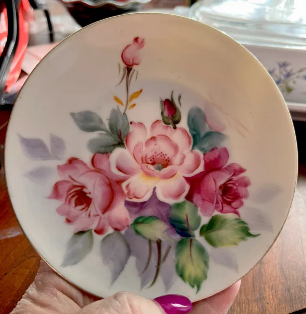 Ucagco China Plate Salad Sz Made In Occupied Japan Roses Excellent No Flaws Vntg