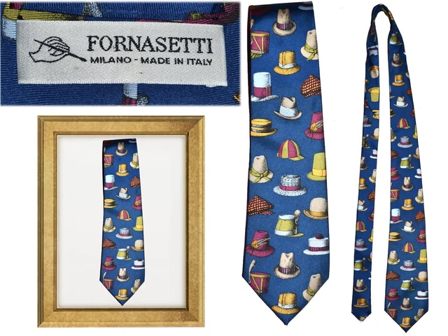 FORNASETTI Cortata Hombre 100 % Seda Made In Italy  FR05 T0G