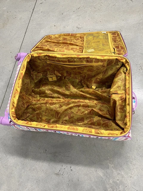 Samantha Brown Classic Pink Croc Embossed  Spinner Wheeled Upright Luggage 12