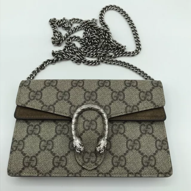 Gucci Dionysus GG Supreme Super Mini Bag Chain Mini Shoulder Bag Purse 3