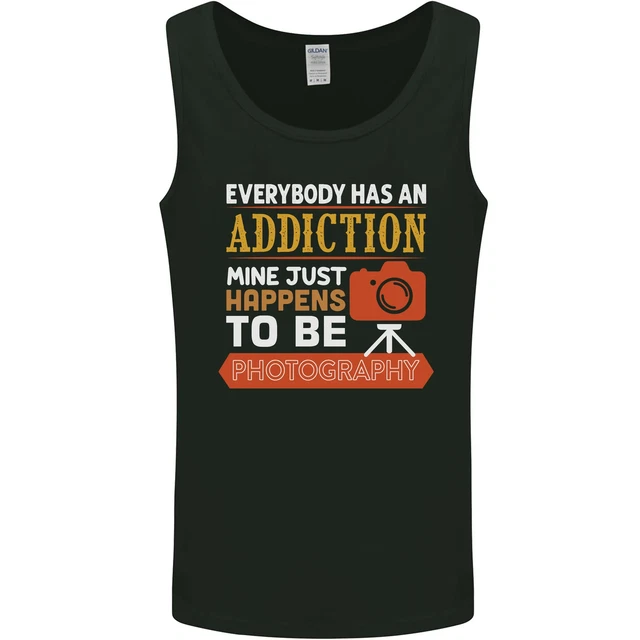 Photography Addiction Funny Photographer Mens Vest Tank Top