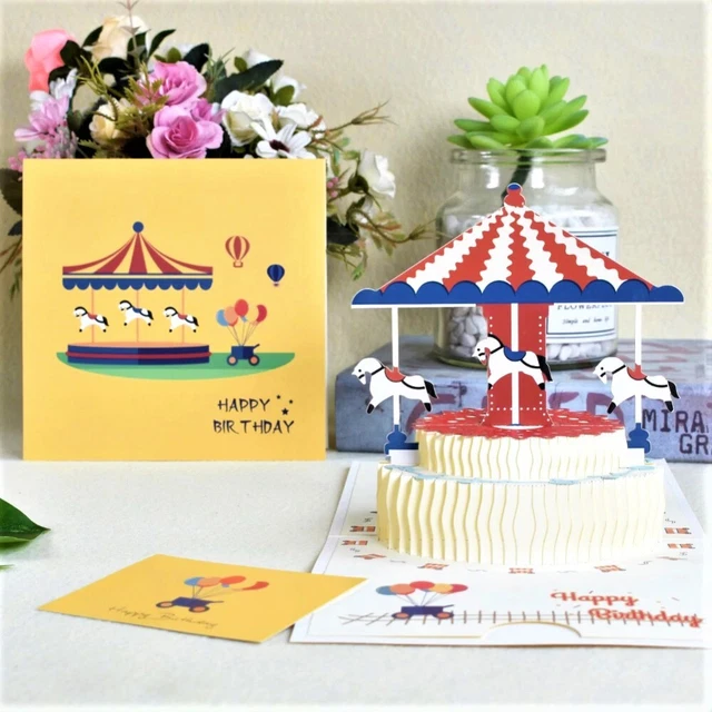 Biglietto Di Compleanno Pop-Up 3D Con Numero 90 E Fiori - Auguri Speciali Con Busta Inclusa - Foto 4