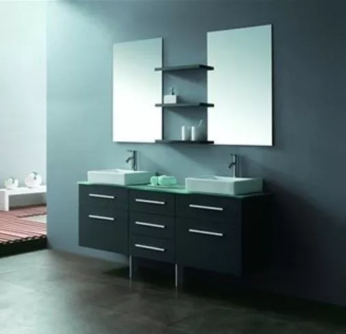 Bathroom Vanity - Modern Bathroom Vanity Set - Double Sink - Sea Breeze II - 59"