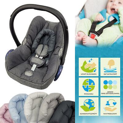 BAMBINIWELT Kopfpolster Kopfkissen für Babyschale kompatibel mit Maxi Cosi Modell Cabrio Fix und Citi Baumwolle Gruppe 0 Baumwolle hellblau 
