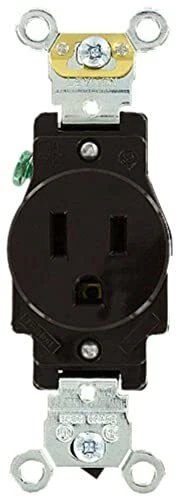 Leviton 5261 15 Amp 125 Volt Industrial Heavy Duty  Single Receptacle Straigh...