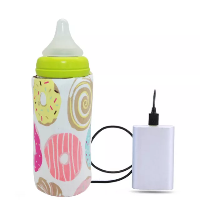 Portable Bottle Warmer Heater Travel Baby Kids Milk Water USB Cover Pouch So.AY