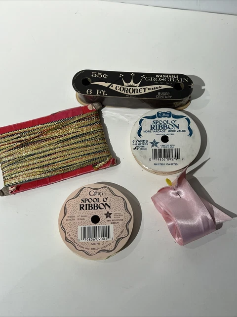 Lote de 5 coronas de offray de cinta vintage nuevas usadas