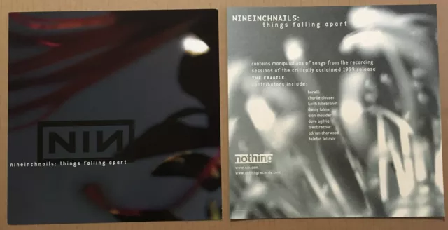 NINE INCH NAILS Vintage 2000 DOUBLE SIDED PROMO POSTER FLAT 4 things CD 12x12