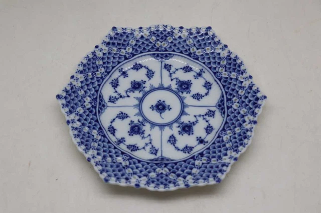 Royal Copenhagen Blue Fluted Full Race Double Lace Plate 21Cm