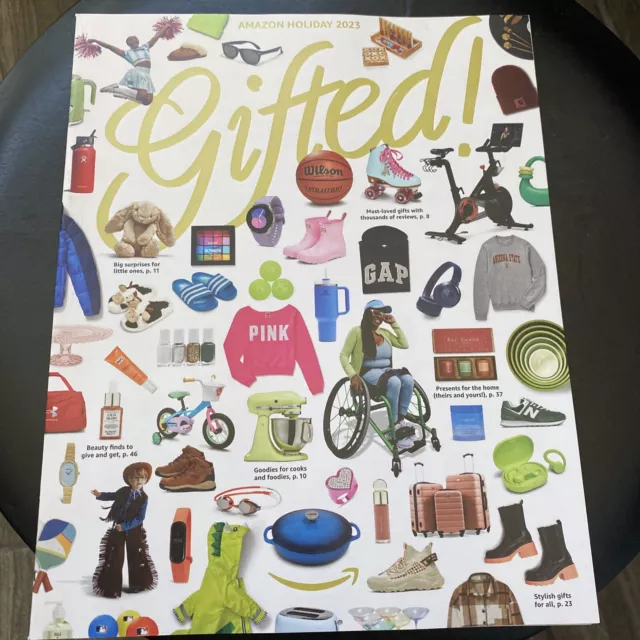 AMAZON HOLIDAY 2023 'Gifted' Catalog 63 pages. mailing address blacked