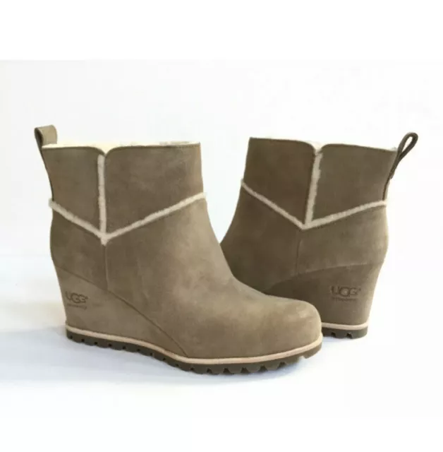 UGG AUSTRALIA WOMEN S Marte Waterproof Wedge Booties Antilope