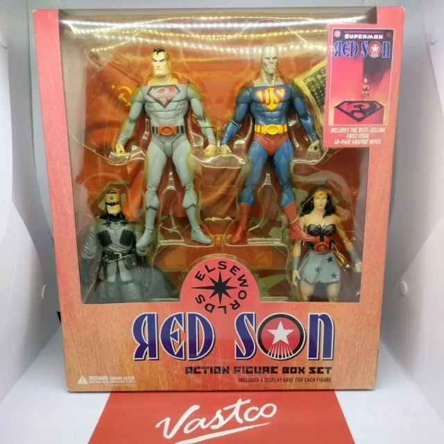 DC Direct Elseworlds Red Son Superman Actionfiguren-Box-Set 4 Figuren NEU...