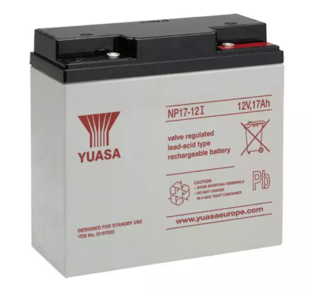 Yuasa NP17-12I Industrial  12V/17Ah VRLA Batterie VdS AGM-Blockbatterie