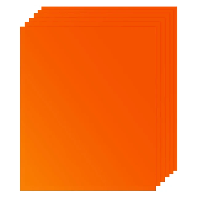 3D Puff Wärmeübertragung Vinyl 6 Blatt 12""x10"" geschwollen HTV Aufbügeln Vinyl tief orange
