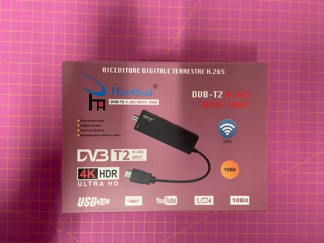 Haohsat T2 Pro DVB T2 Digital TV Stick USB WIFI Hevc 10Bit H.265 4K HDR UHD