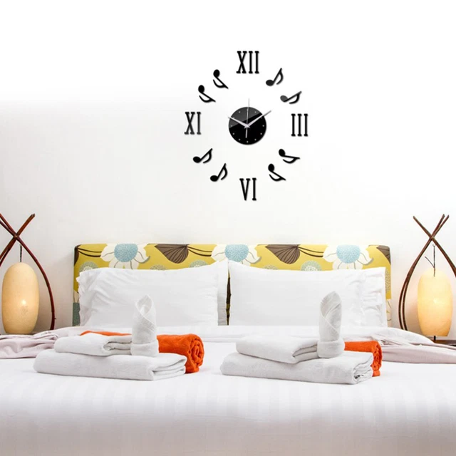 Reloj de pared redondo simple para el hogar cocina números romanos nota regalo decoración