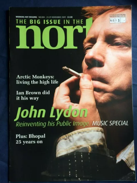 JOHN LYDON rare UK magazine from 2009 Stone Roses Ian Brown Arctic Monkeys