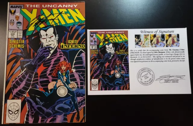 The Uncanny X-Men (1963) #239 SIGNED by Chris Claremont with Notarized WOS