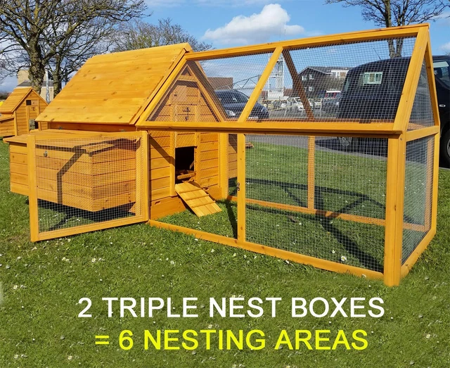 LARGE CHICKEN COOP Run Hen House Poultry Nest Box Coops Plastic 1000