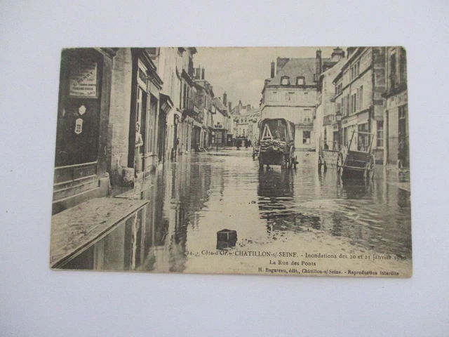 Carte Postale Ancienne CPA 92 Asnières – Inondations Rue Duchesnay, Années 1900