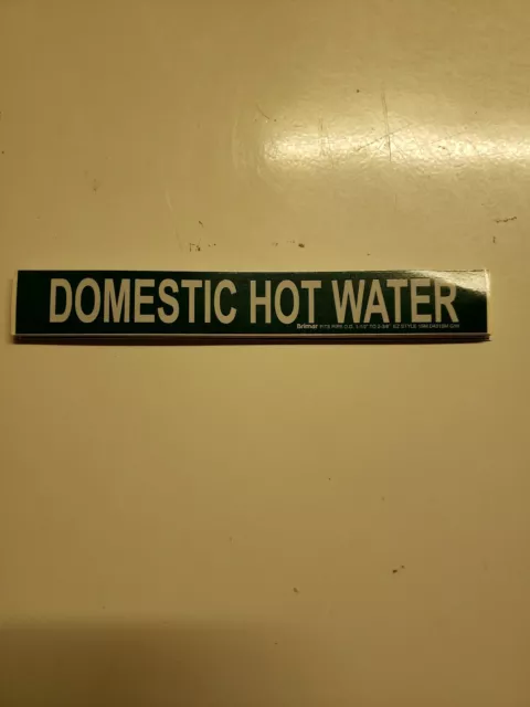 Domestic Hot Water Pipe Markers