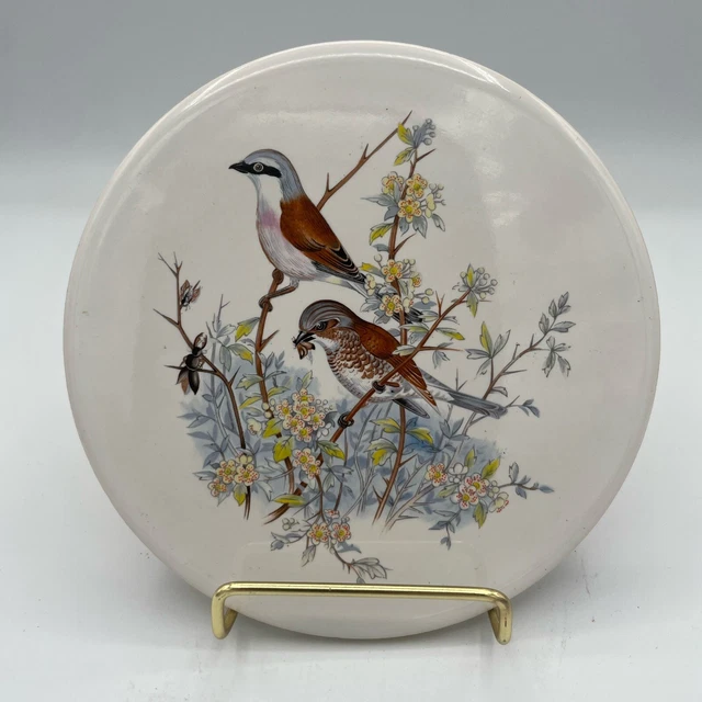 Hyalyn Pottery Birds Tile/trivet Vintage