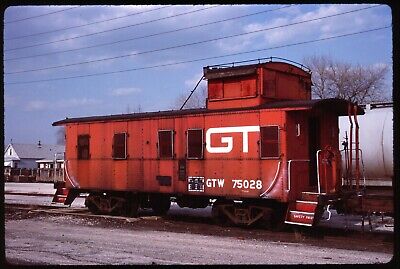 Original Rail Slide - GTW Grand Trunk Western 75028 Chicago IL 4-21-1983