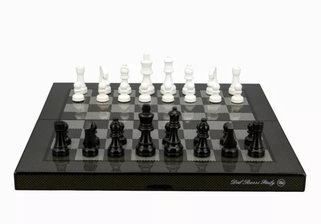 Dal Rossi 16in Carbon Fibre Folding Chess Set