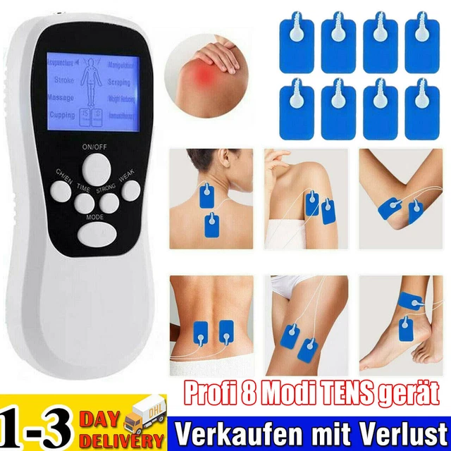 PROFI TENS GERÄT TENS EMS 8 Modi Reizstromgerät Massage Multifunktion