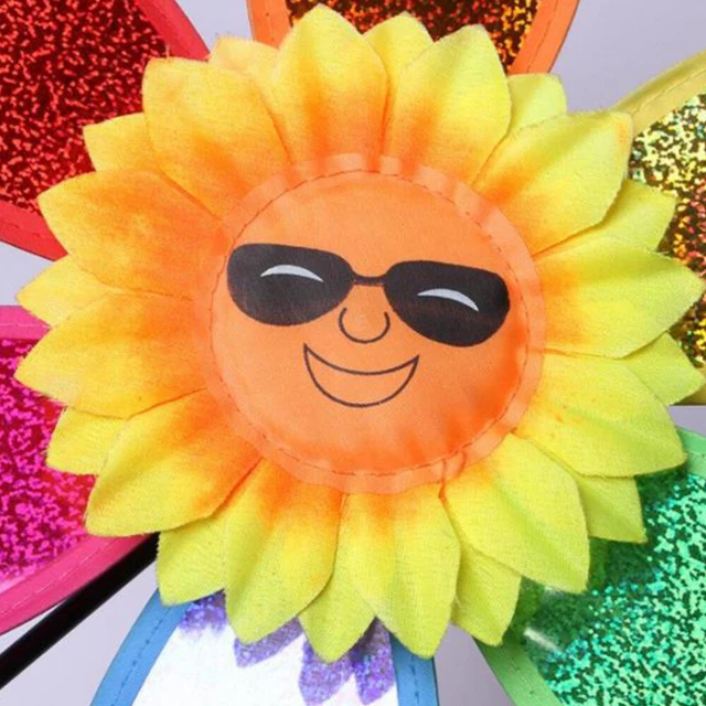 3pcs Outdoor Windrad Sunflower Rasen Windräder Kinder Windräder Spielzeug 4