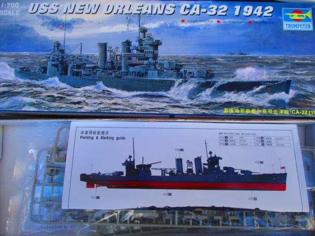 Uss New Orleans Battleship Trumpeter 5742  1:700 Wwii Bags Sealed Us Navy