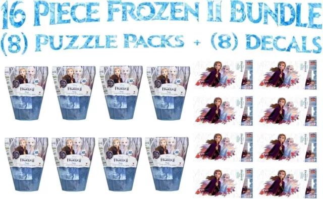 Disney Frozen 16-Piece Goodie Bag: 48-Piece Puzzle & Decals [Party Favors]