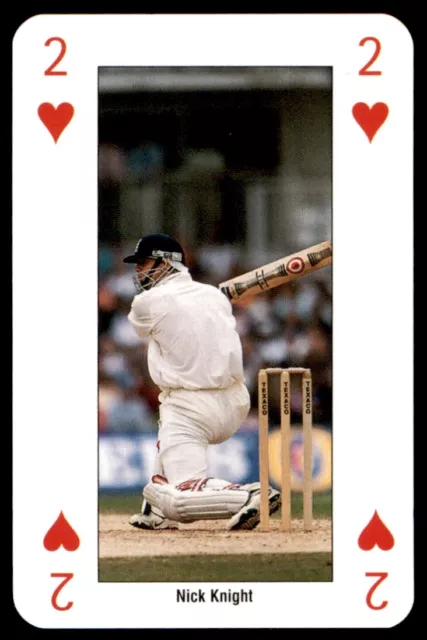 Cricket World Cup 99 (Playing Card) Two of Hearts Nick Knight England