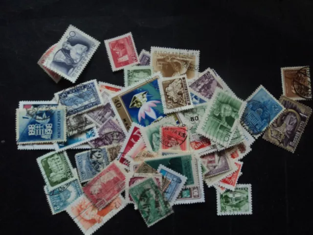 bulk lot of 100 used stamps various countries - all stamps different