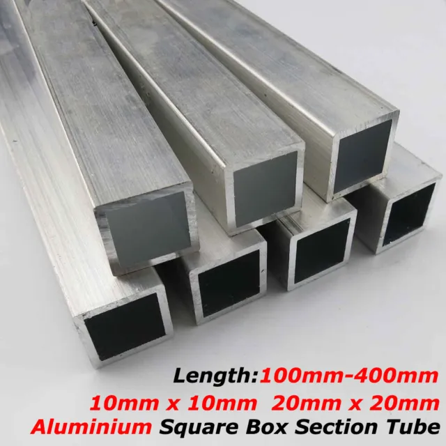 10 mm x 10 mm 20 mm x 20 mm tubo sezione scatola quadrata alluminio 100 mm 150 mm 200 mm 400 mm