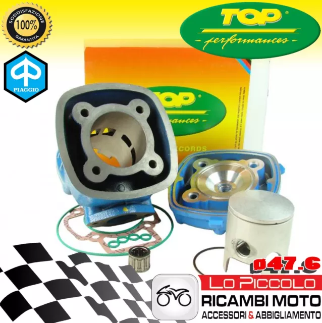 Kit Cilindro Top 2 Due Plus D.47,6 Blu Piaggio 50 Nrg Mc2 Mc3 Power 70Cc Lc H2O