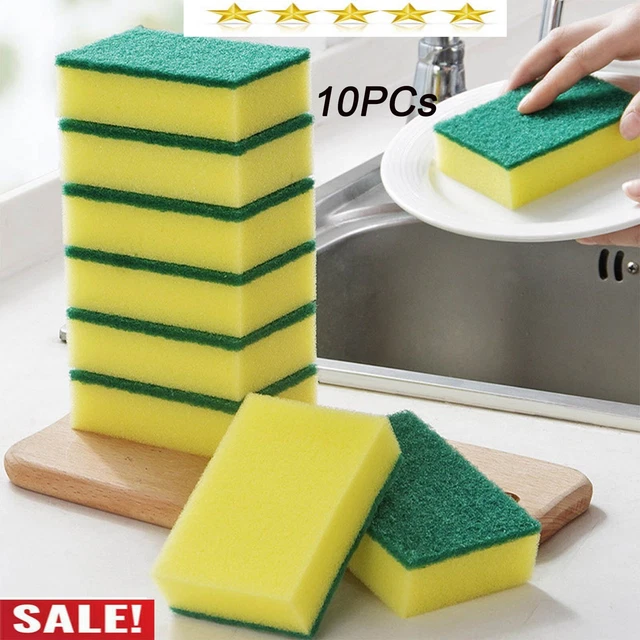 10 PIEZAS esponjas limpiadoras de cocina sin arañazos para fregar platos esponjas de microfibra