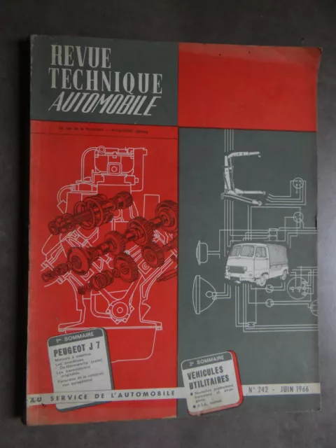 Revue Technique Automobile Rta Vehicule Utilitaire Peugeot J7 1966