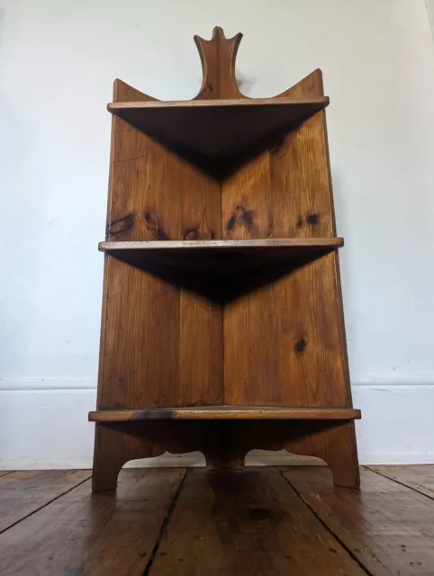 Vintage Pine Corner Shelf