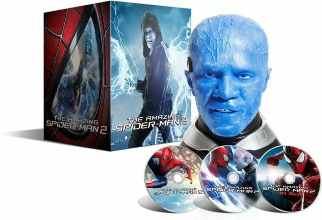 Coffret Bluray Disc 3D The Amazing Spider-Man 2 Figurine Tête D' Electro Neuf