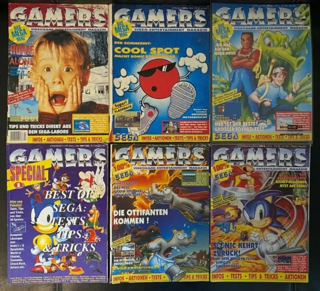 SEGA GAMERS Magazin Zeitschrift Auswahl 90er Video Games Zeitung Retro