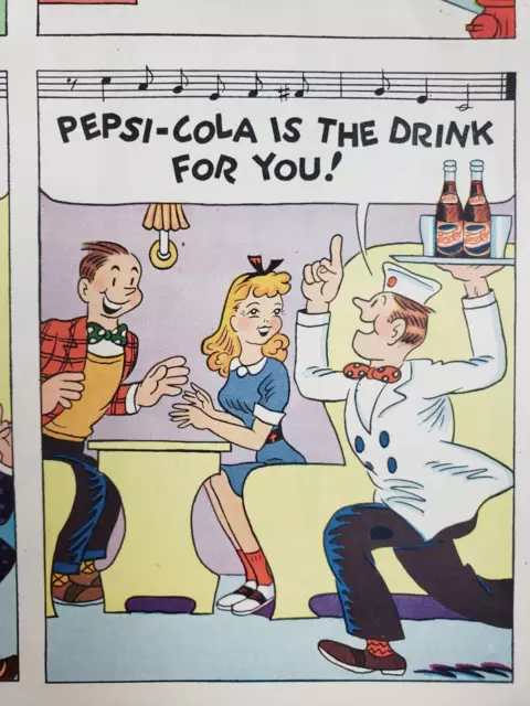 Cut A Rug Date Cartoon Music Pepsi Vintage Magazine Print Ads Bottles Soda Pop 3
