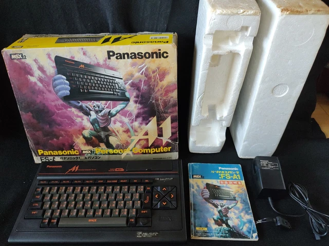 Console Panasonic FS-A1WX MSX2+ (Japon) Pour Pièces – Lecteur Disquette Inclus, Clavier Défectueux