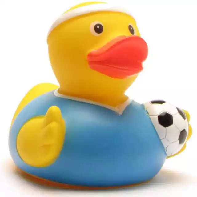 Badeente Fussballer Quietscheentchen Gummiente Quietscheente Plastikente Enten