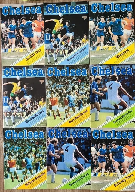 22 Chelsea Home Game Programmes Season 1980-81 Football League Division Two