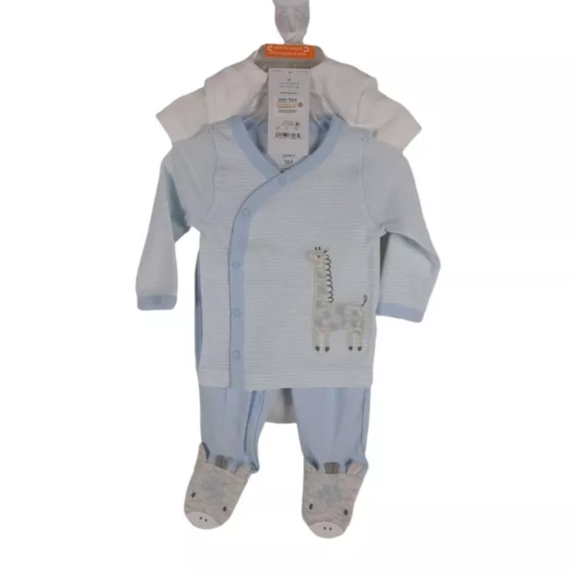 Just One You Carters 3 month 3 Pc Giraffe Set Outfit Blue/White